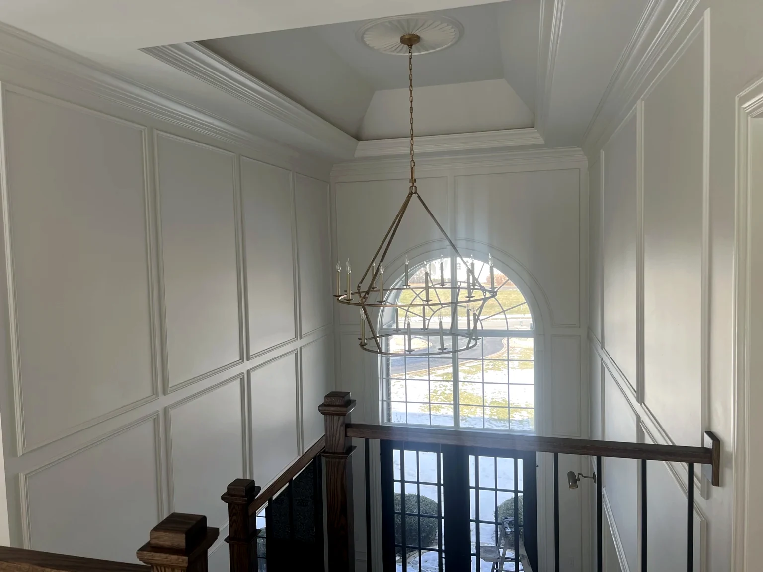 Stair hall wall moulding